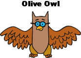 Image of Olive Owl with wings spread