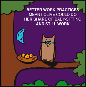 Image of Olive Owl: Panel Cartoon
